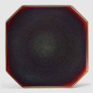 31CM OCTAGONAL PLATE (KOKUTAN)