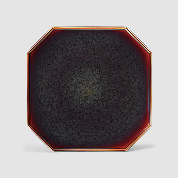 23CM OCTAGONAL PLATE (KOKUTAN)