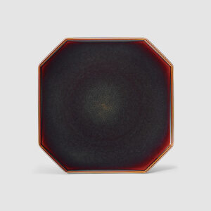 21CM OCTAGONAL PLATE (KOKUTAN)