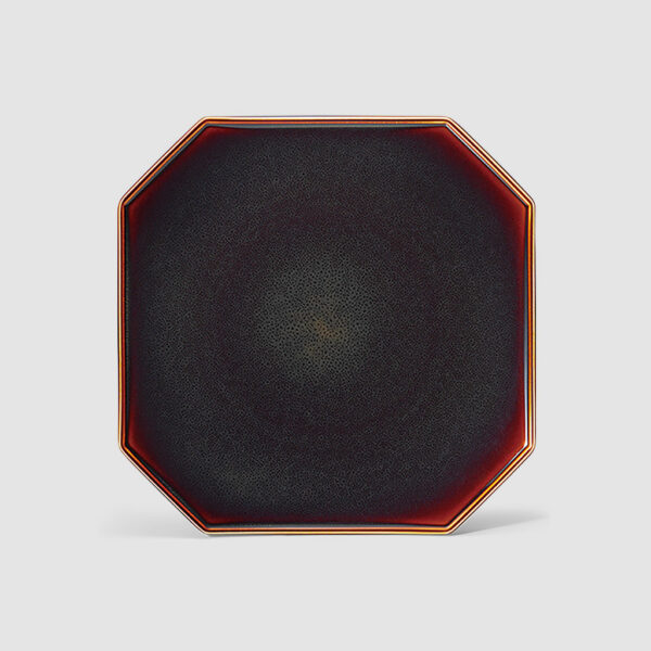 21CM OCTAGONAL PLATE (KOKUTAN)